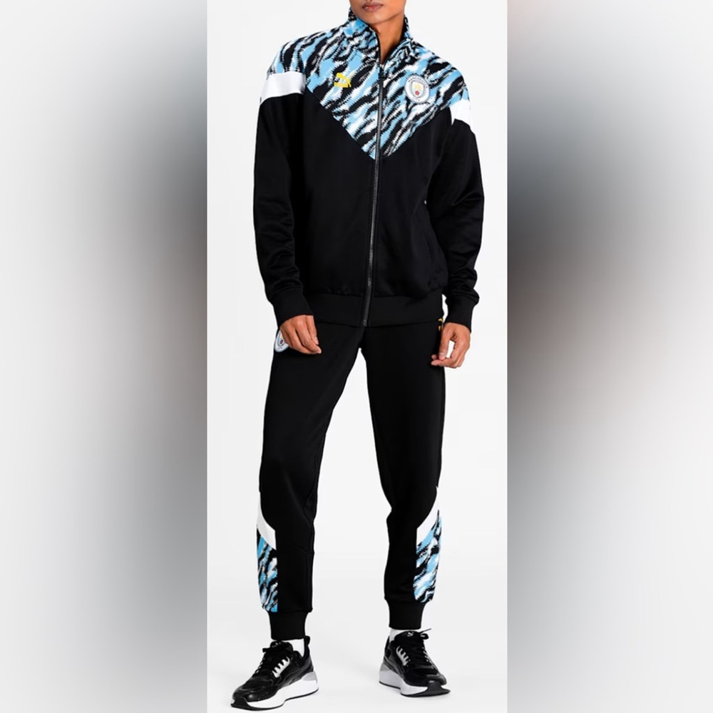 Set TrackSuit PUMA Manchester City FC Iconic collection 2021 soccer athleisure S